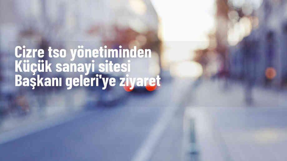 Cizre Ticaret ve Sanayi Odası Başkanı, Küçük Sanayi Sitesi Yapı Kooperatifi\'ni ziyaret etti