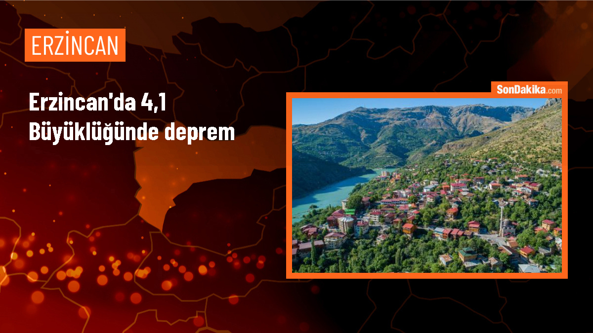 Erzincan\'ın Tercan ilçesinde 4,1 büyüklüğünde deprem meydana geldi