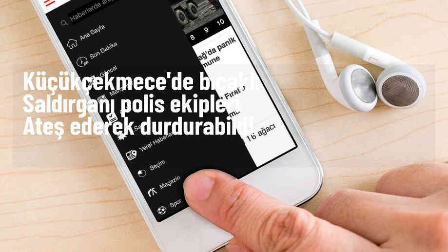 Küçükçekmece\'de elindeki bıçakla 2 kişiyi yaralayan saldırgan polis tarafından etkisiz hale getirildi