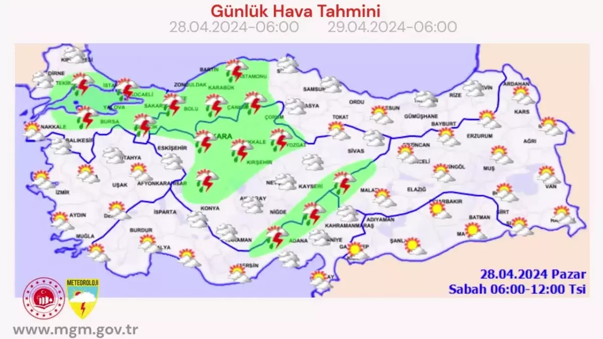 6 İlde Yerel Kuvvetli Yağış ve Toz Taşınımı Uyarısı