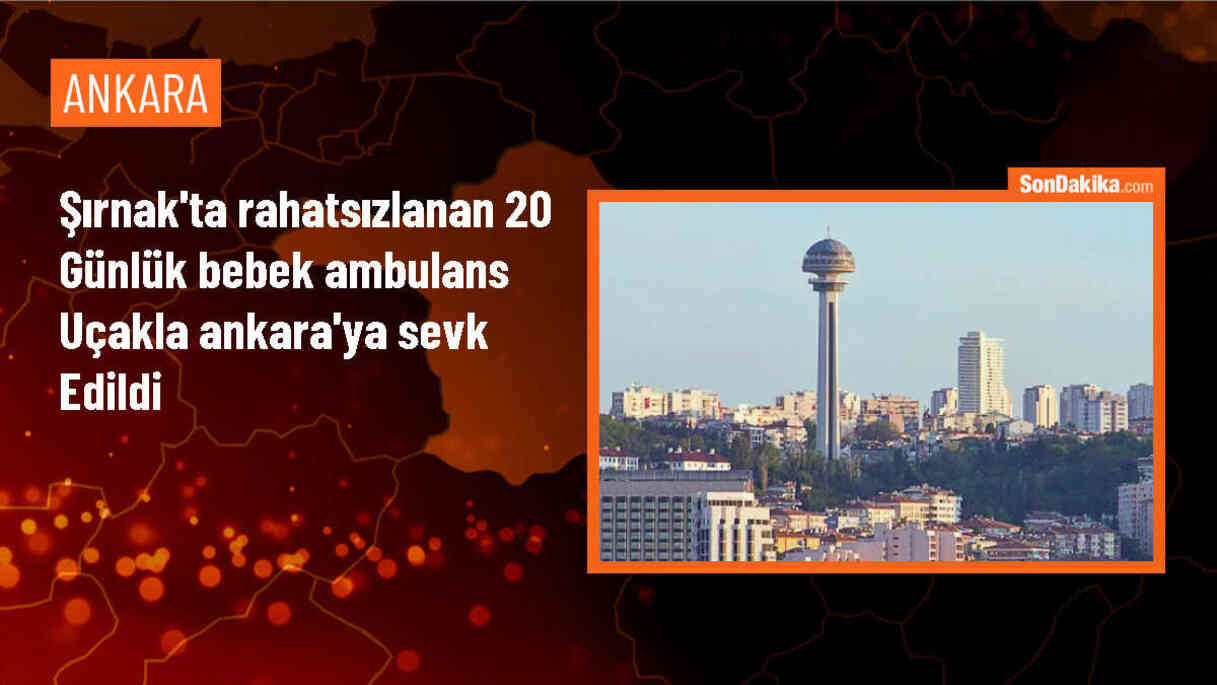 Şırnak\'ta rahatsızlanan bebek ambulans uçakla Ankara\'ya nakledildi