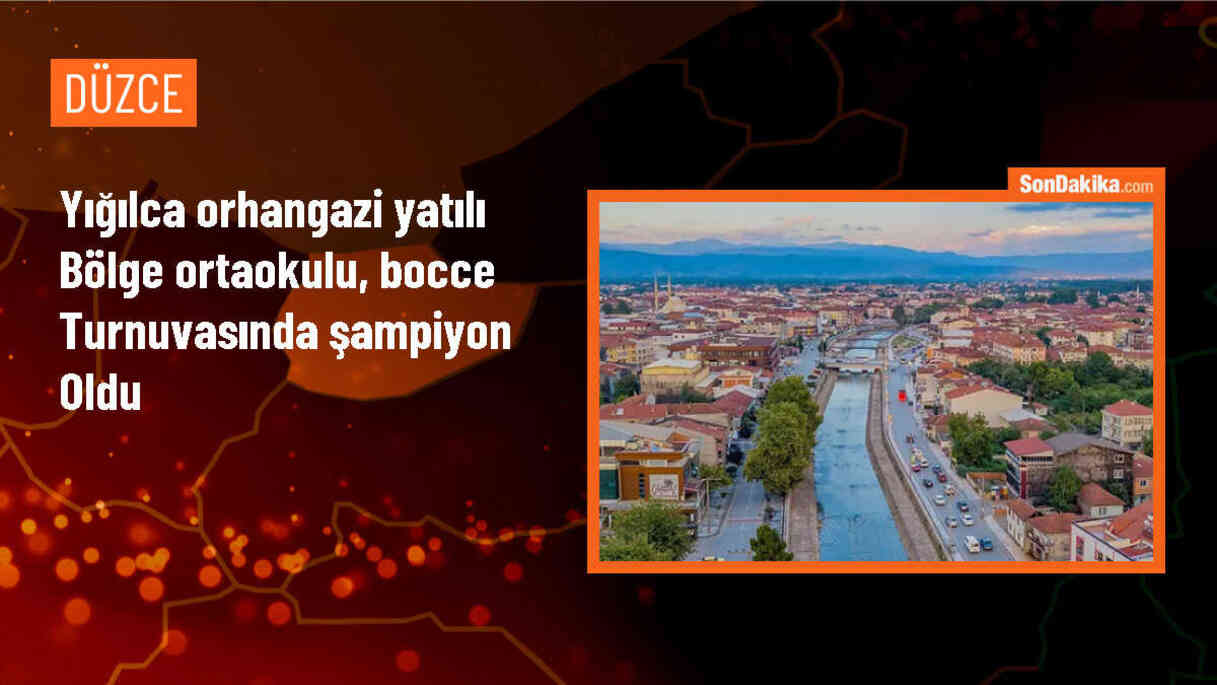 Yığılca Orhangazi Yatılı Bölge Ortaokulu Yıldız Erkekler Bocce Turnuvası\'nda birinci oldu