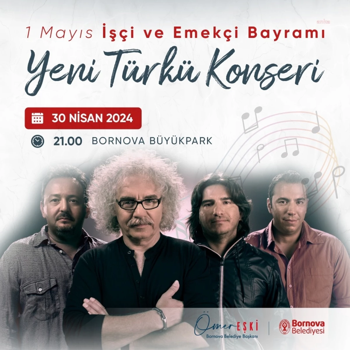 Bornova Belediyesi 1 Mayıs\'ı Yeni Türkü konseriyle kutlayacak