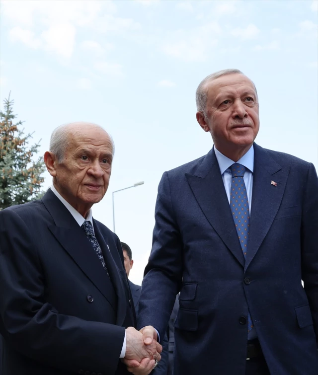 Cumhurbaşkanı Erdoğan'ın, MHP Genel Başkanı Bahçeli'yi ziyareti sona erdi