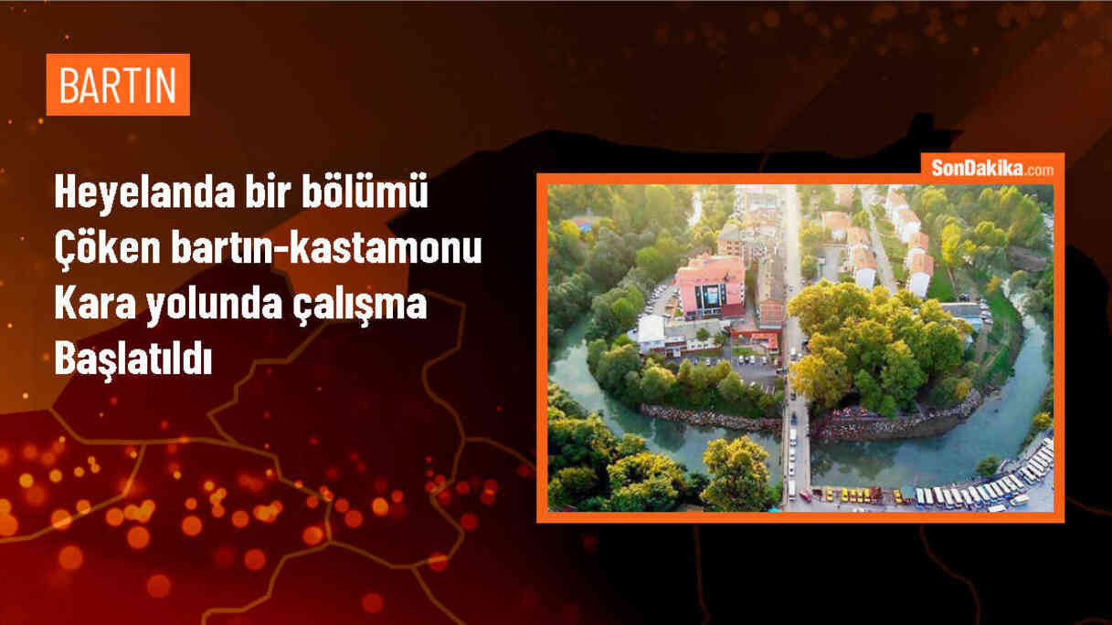 Bartın-Kastamonu kara yolunda heyelan nedeniyle çalışma başlatıldı
