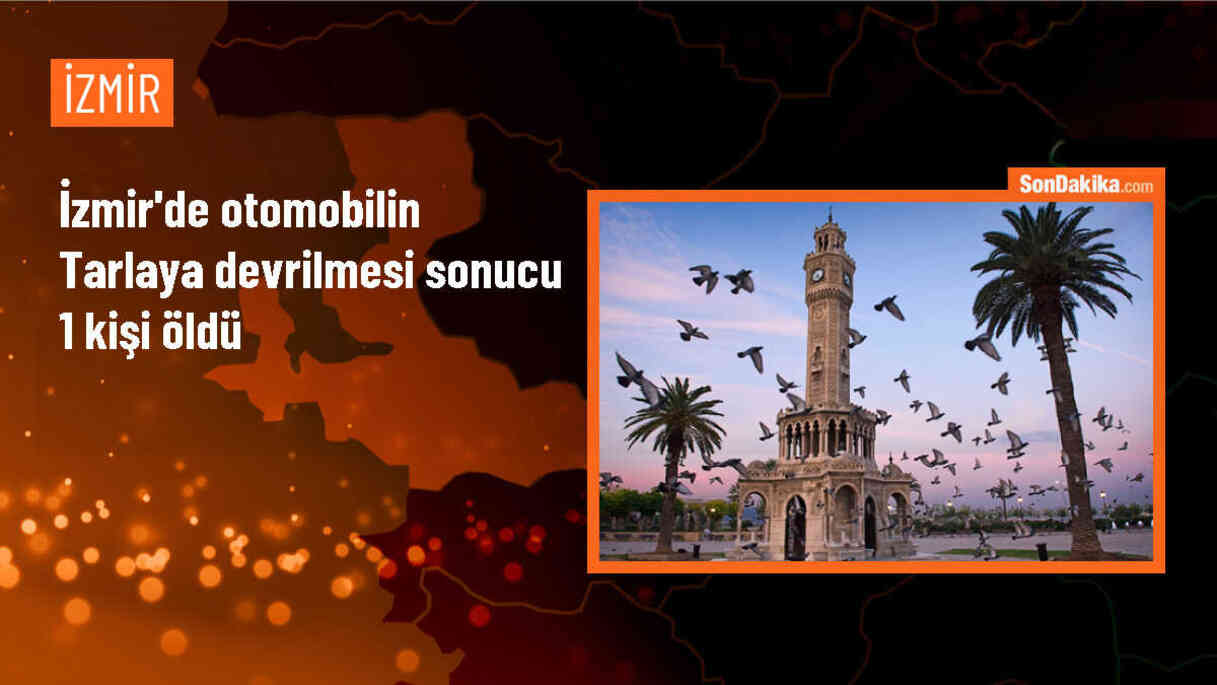 Çeşme\'de otomobil tarlaya devrildi: 1 ölü, 1 yaralı