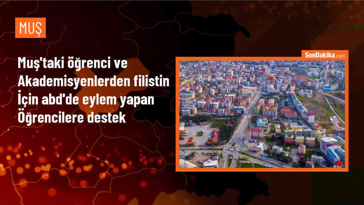 Muş Alparslan Üniversitesi öğrenci ve akademisyenleri Filistin\'e destek verdi