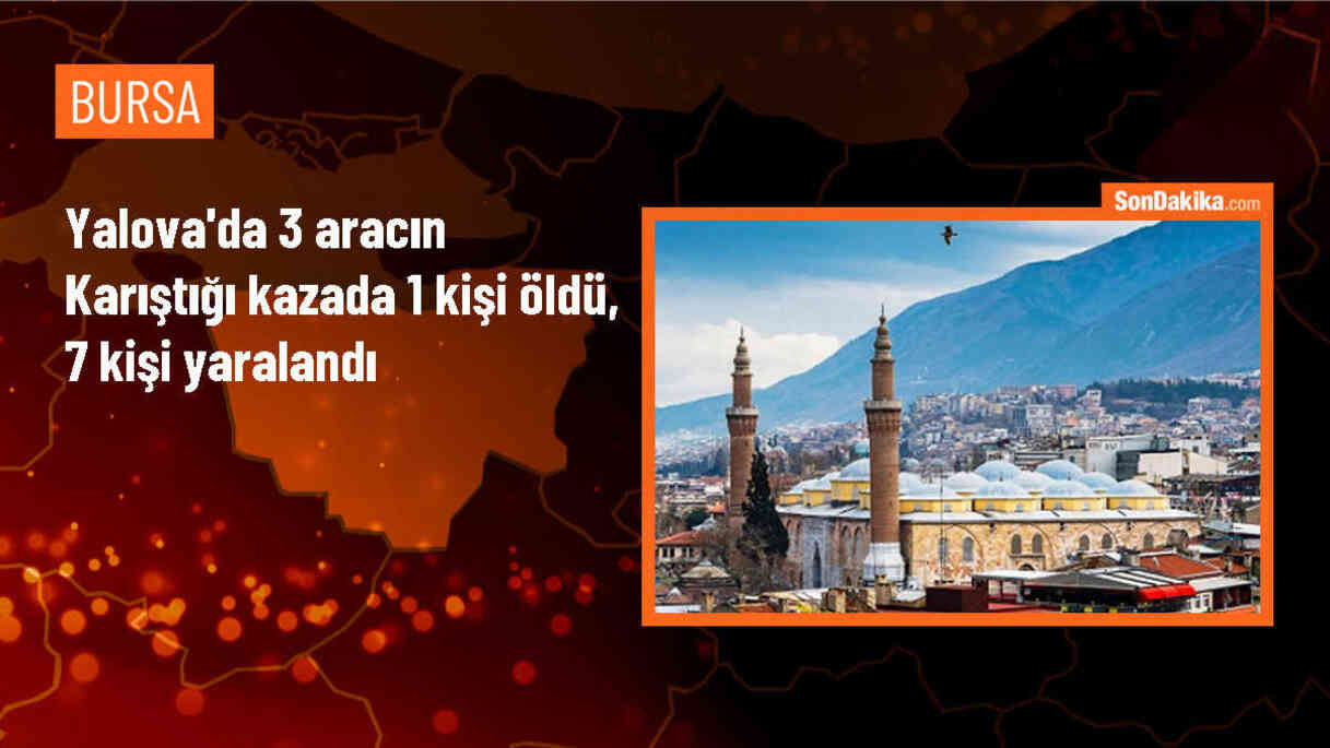 Yalova\'da 3 aracın karıştığı trafik kazasında 1 kişi öldü, 7 kişi yaralandı