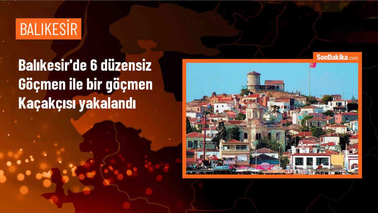 Balıkesir\'de göçmen kaçakçılığı operasyonu: 6 göçmen yakalandı, bir kişi tutuklandı