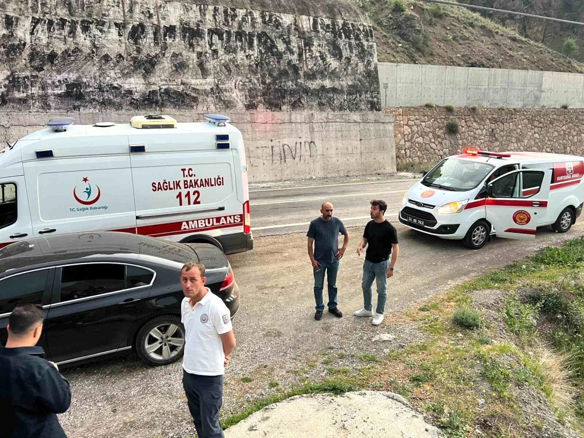 Erzincan-Kemah yolunda otomobil Fırat Nehrine uçtu, sürücü kurtuldu