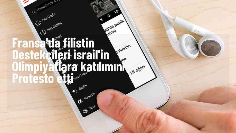 Paris\'te Filistin Destekçileri İsrailli Sporcuların Olimpiyatlara Katılımını Protesto Etti