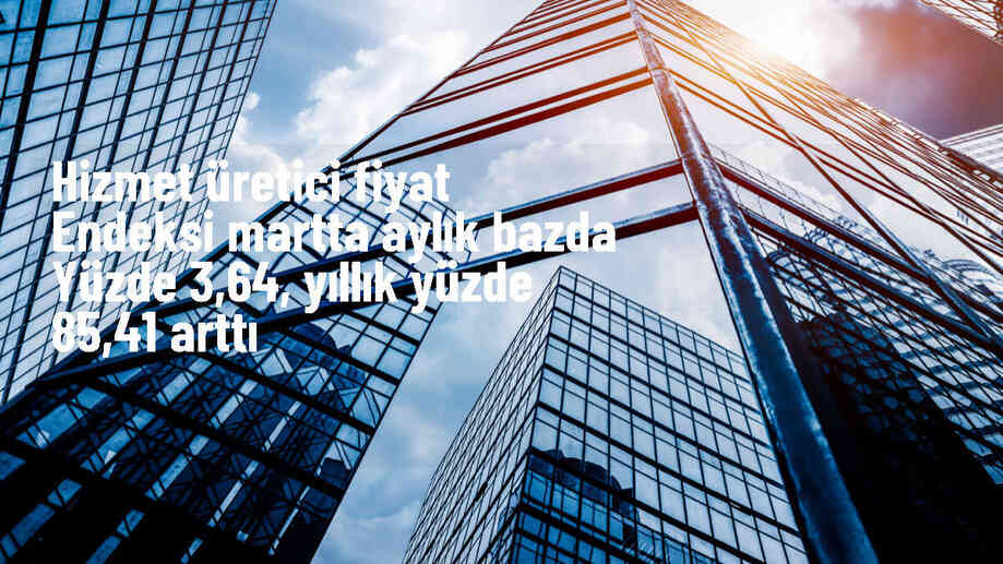 Hizmet Üretici Fiyat Endeksi Mart\'ta Yüzde 3,64 Arttı