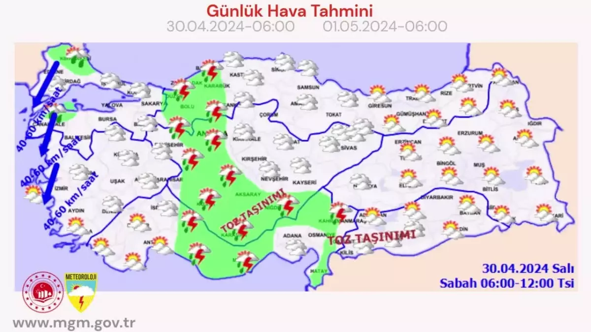 6 İlde Sağanak Yağış Bekleniyor