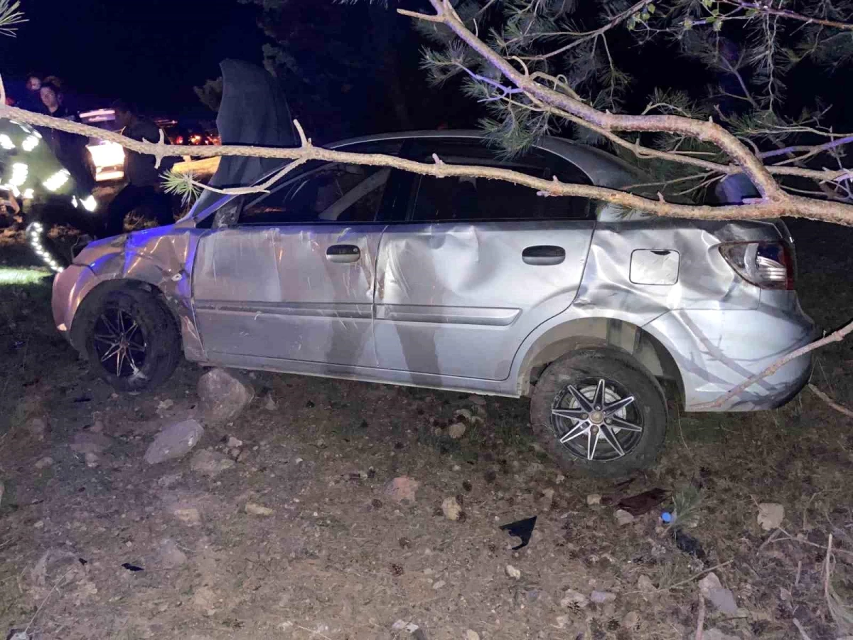 Ardahan\'da Otomobil Yoldan Çıktı: Sürücü Yaralandı