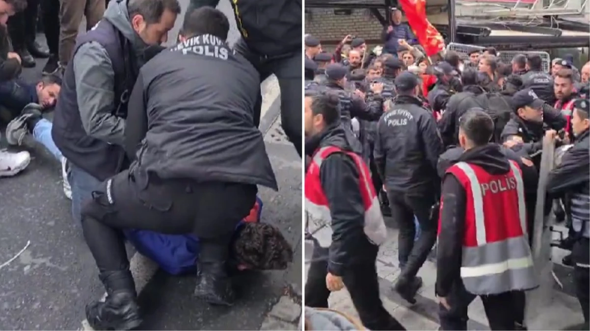 Beşiktaş\'tan Taksim\'e yürümek isteyen Halkın Kurtuluş Partisi\'nin 20 üyesi gözaltına alındı