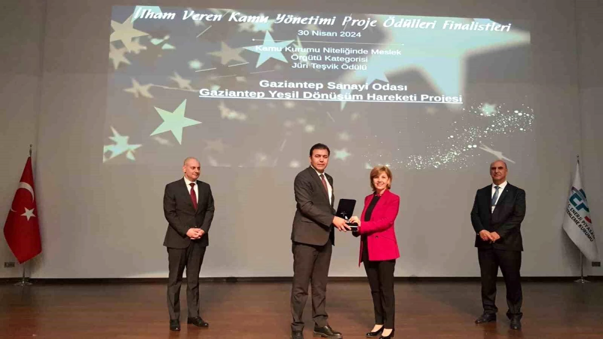 Gaziantep Sanayi Odası İlham Veren Kamu Yönetimi Proje Ödülleri\'nde Jüri Teşvik Ödülü Aldı