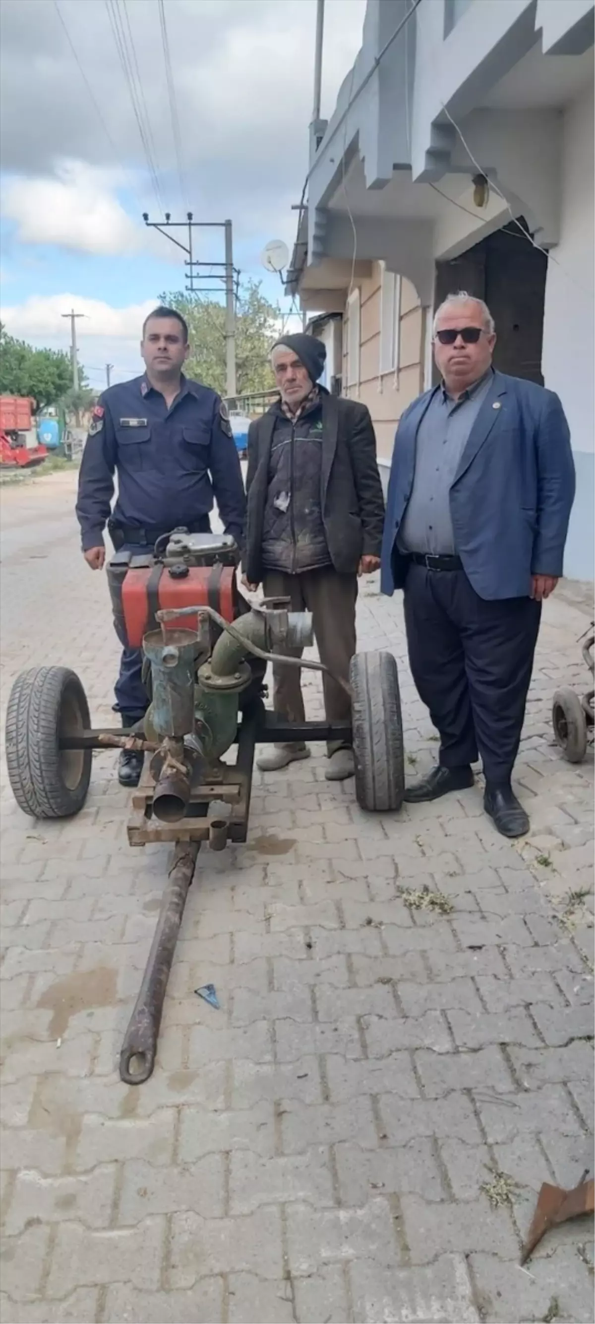 Karacabey\'de çalınan su motoru bulundu