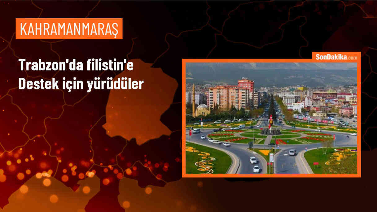 Trabzon\'da Filistin\'e destek yürüyüşü ve oturma eylemi gerçekleştirildi