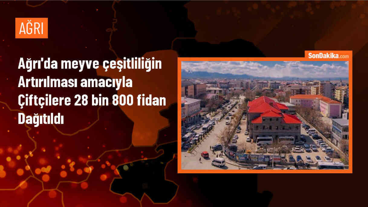 Ağrı\'da Meyve Üretim Alanlarının Arttırılması İçin 240 Çiftçiye 28 Bin 800 Meyve Fidanı Dağıtıldı