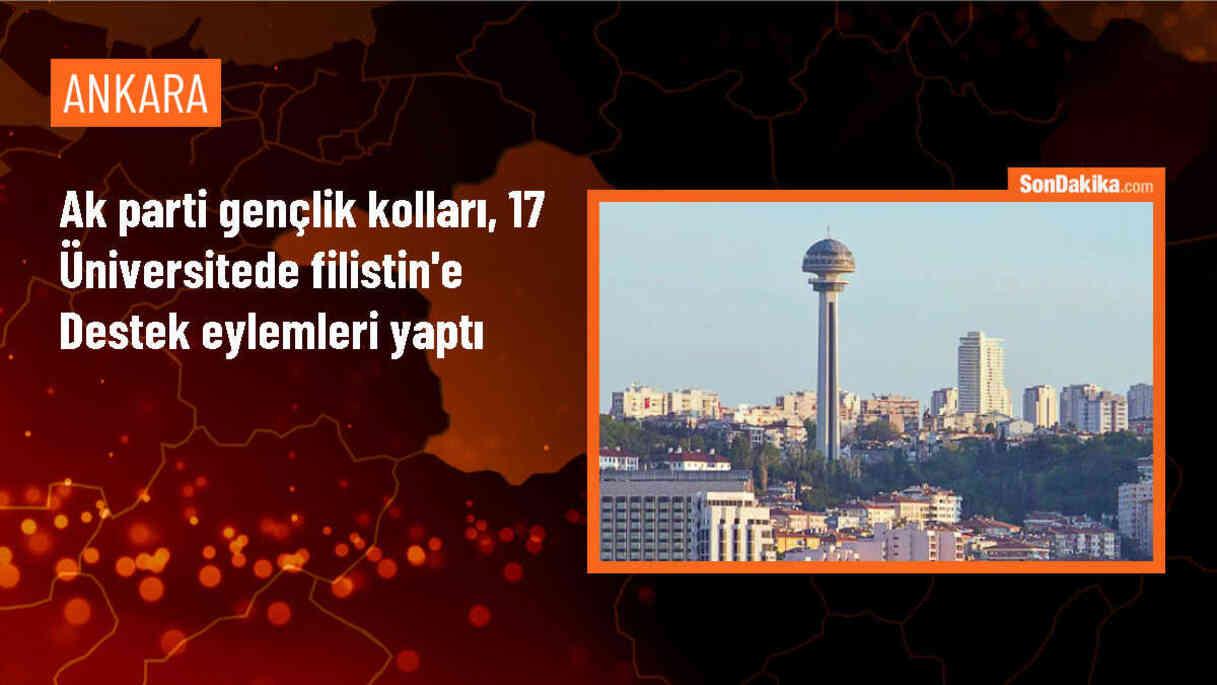 AK Parti Gençlik Kolları ÜNİAK, Filistin için eş zamanlı yürüyüşler düzenledi