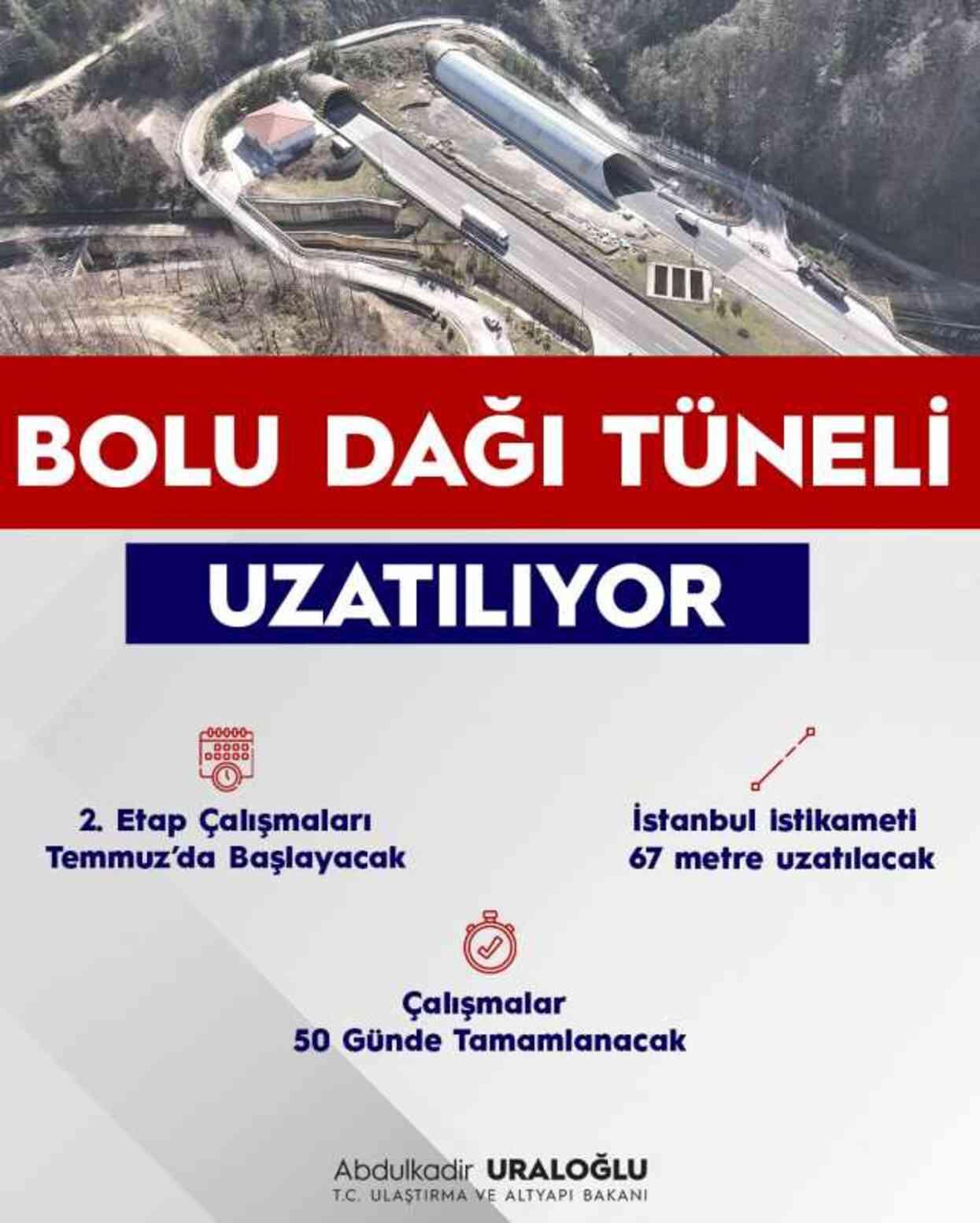 Bolu Dağı Tüneli uzatılıyor! İstanbul istikameti 50 gün boyunca trafiğe kapalı olacak