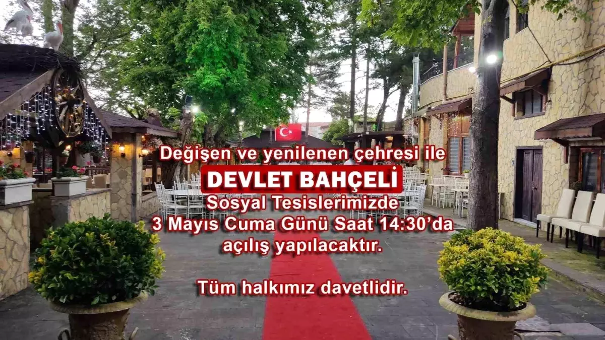 Bünyan\'da Yenice Sosyal Tesisleri Devlet Bahçeli Sosyal Tesisleri olarak değiştirildi