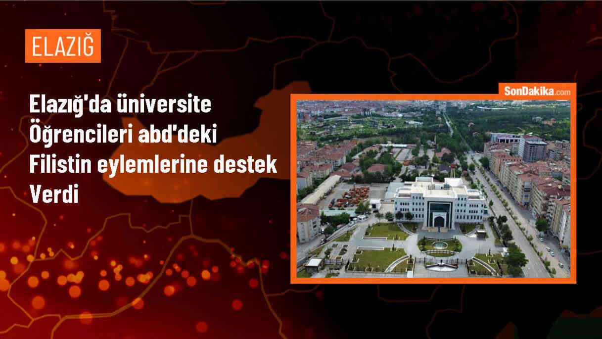 Elazığ\'da Fırat Üniversitesi Öğrencileri Filistin\'e Destek Verdi