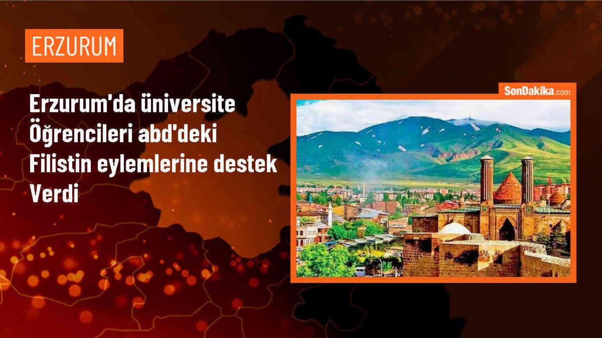 Erzurum\'da Atatürk Üniversitesi Öğrencileri Filistin\'e Destek Verdi