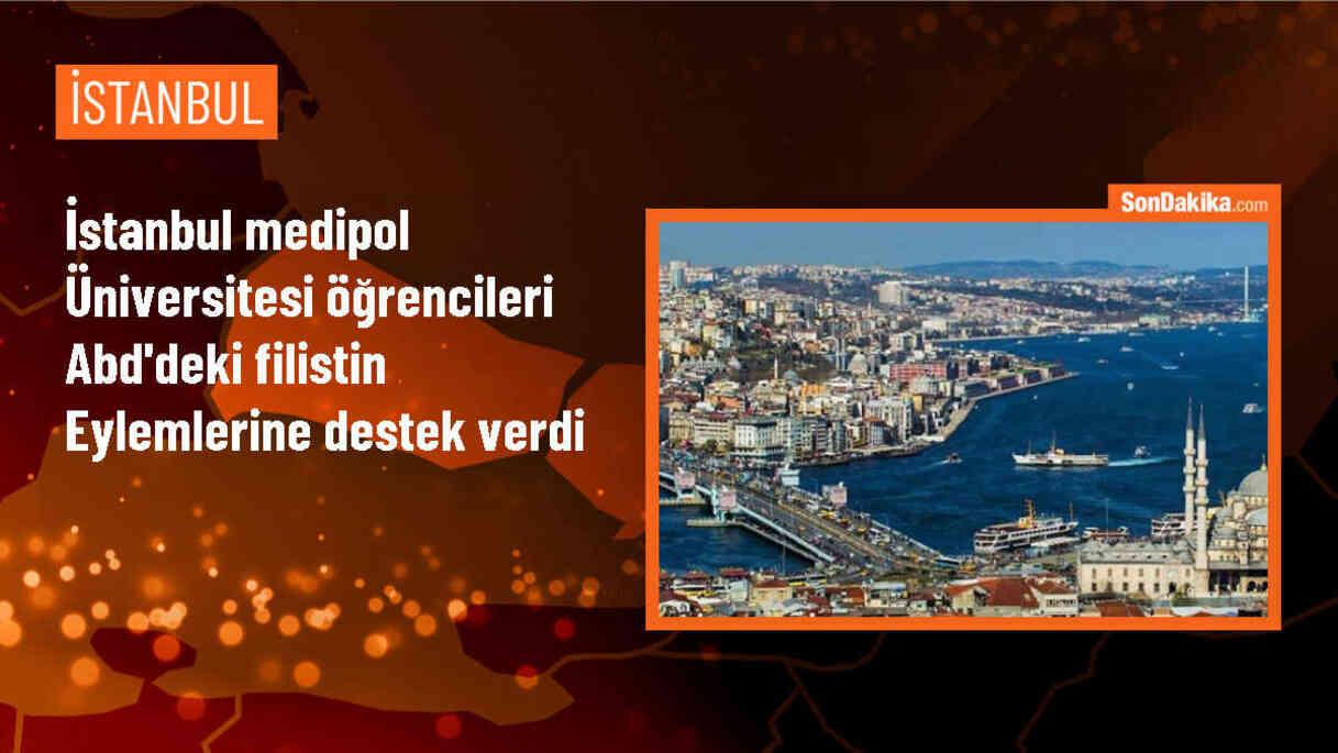 İstanbul Medipol Üniversitesi öğrencileri Filistin\'e destek gösterisi düzenledi
