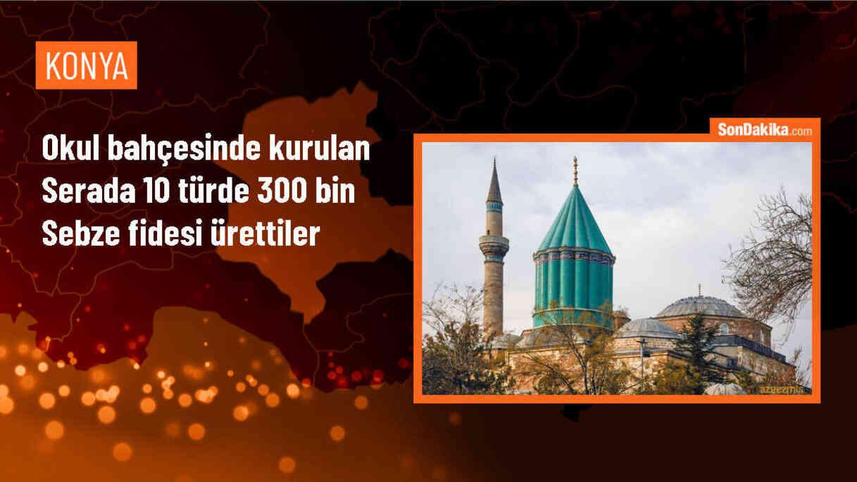 Konya\'da İvriz Mesleki ve Teknik Anadolu Lisesi öğrencileri sebze fidesi yetiştiriciliği yapıyor