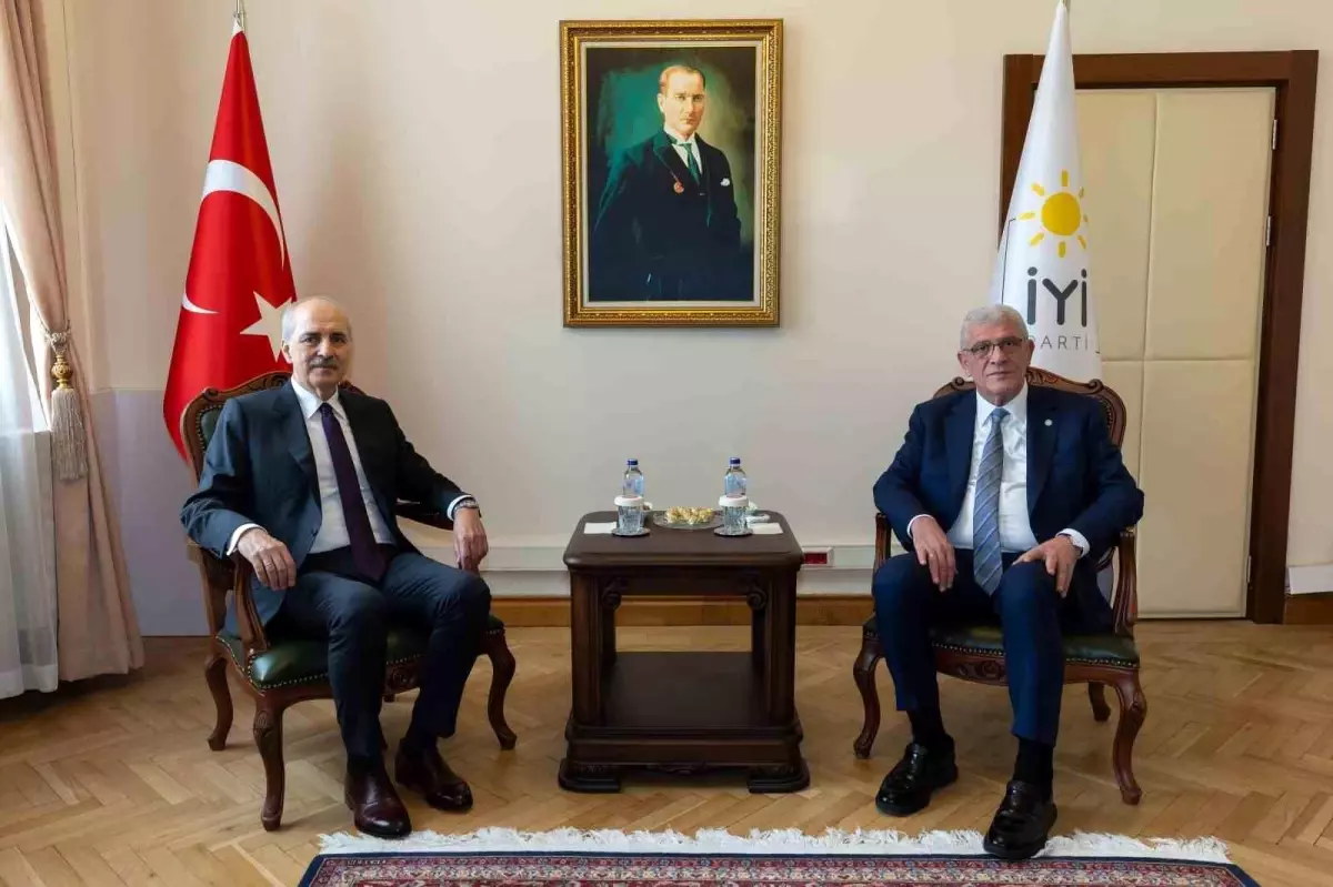TBMM Başkanı Numan Kurtulmuş, İYİ Parti\'yi ziyaret etti