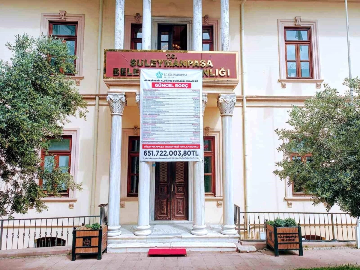 Süleymanpaşa Belediyesinin Önceki Dönemden Devrolan Borcu Açıklandı