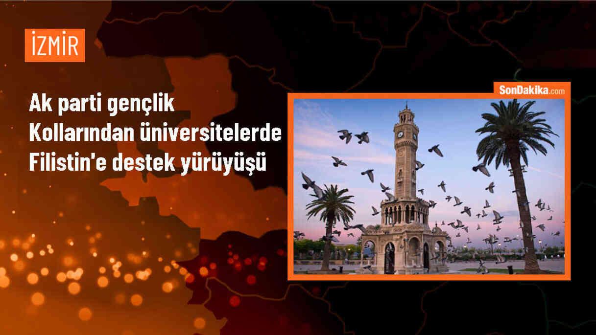 AK Parti Gençlik Kolları ÜNİAK, ABD\'deki üniversitelerde Filistin\'e destek yürüyüşleri düzenledi