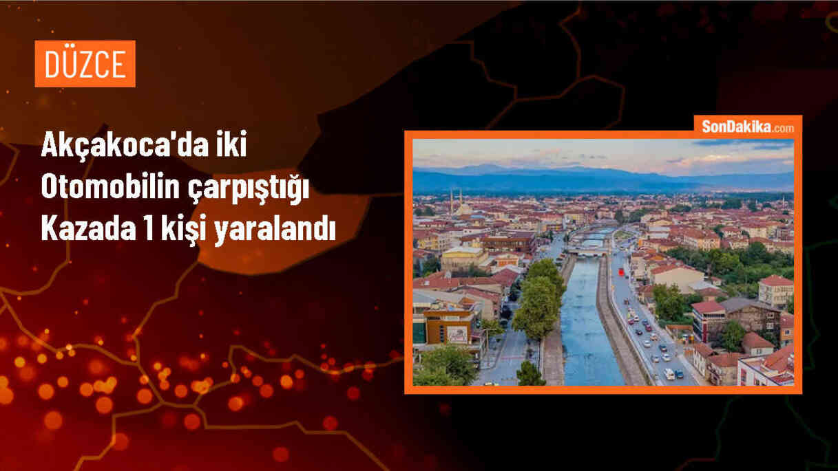 Düzce\'de Otomobil Kazası: 1 Yaralı