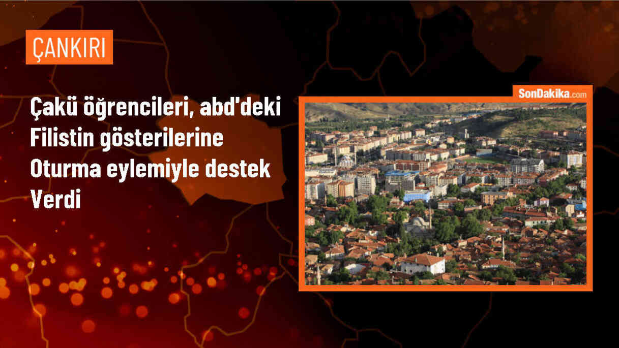 ÇAKÜ Öğrencileri Filistin\'e Destek İçin Oturma Eylemi Yaptı