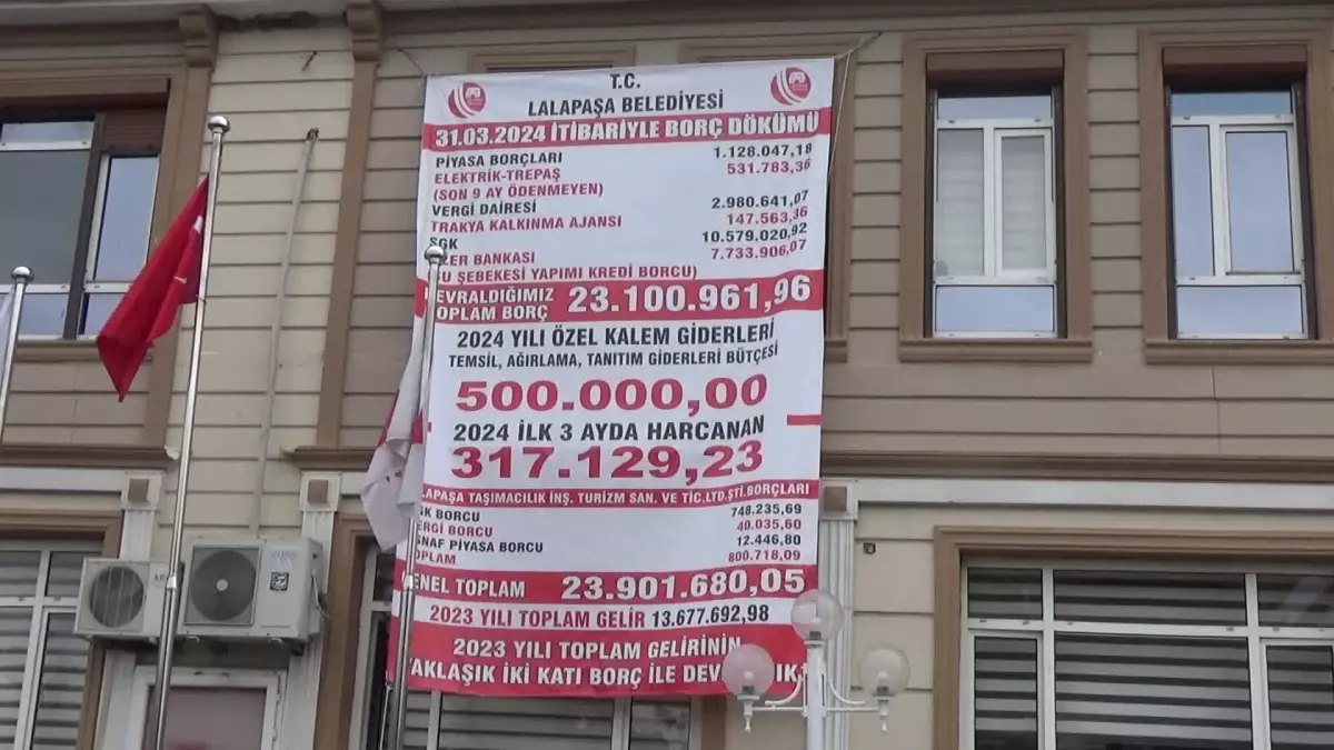 Edirne Lalapaşa Belediye Başkanı, devraldığı borçları açıkladı