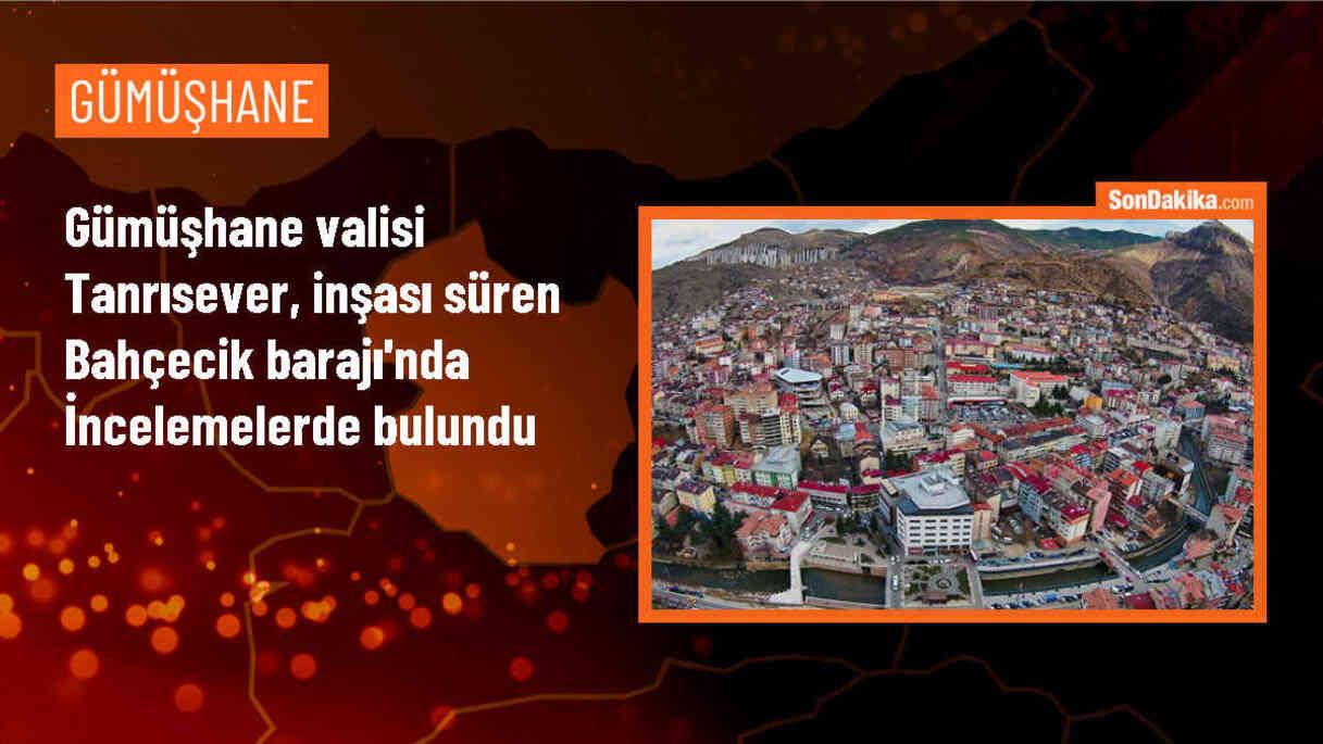 Gümüşhane Valisi Alper Tanrısever, Bahçecik Barajı\'nın çalışmalarını inceledi