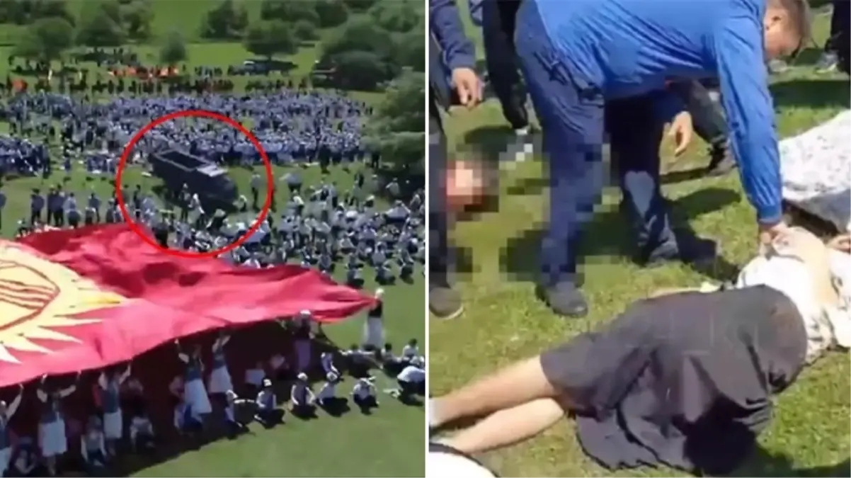 Manas festivalinde kamyon faciası! 29 öğrenci yaralandı