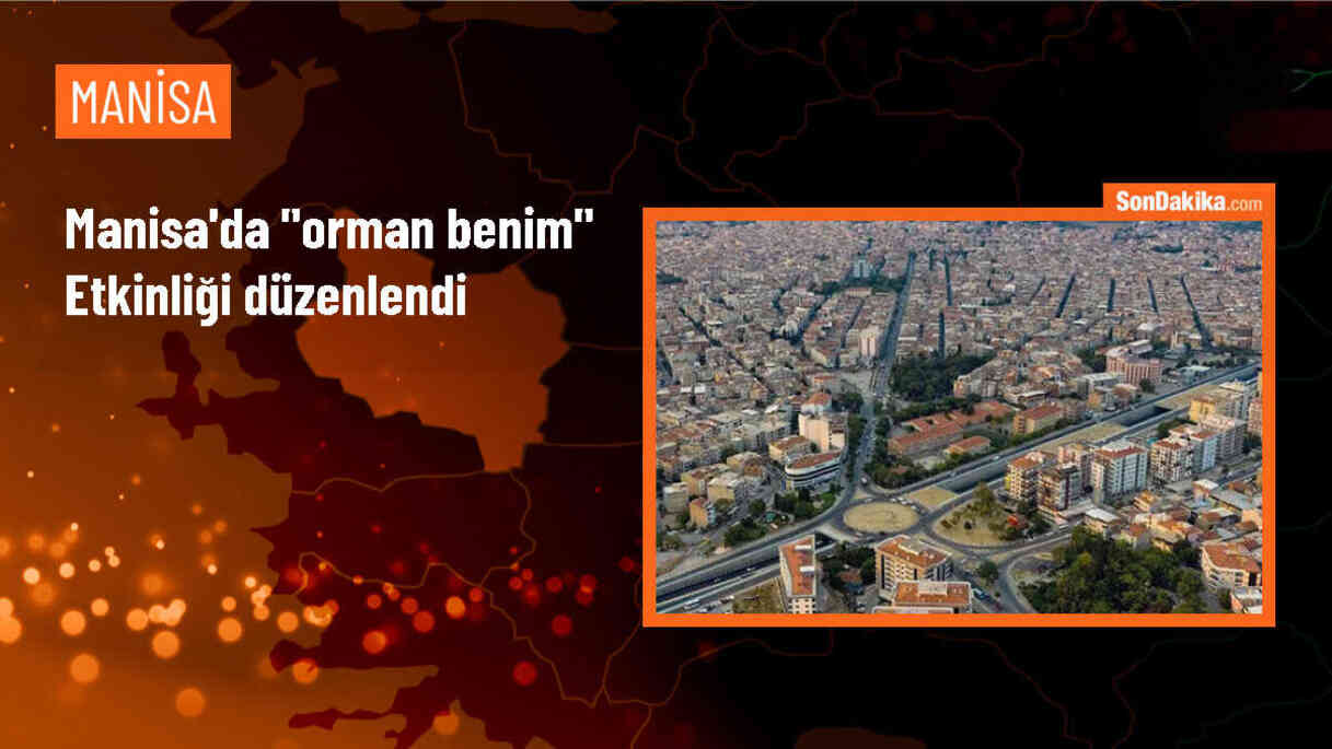 Manisa\'da protokol ve öğrenciler ormanlık alanda çöp topladı