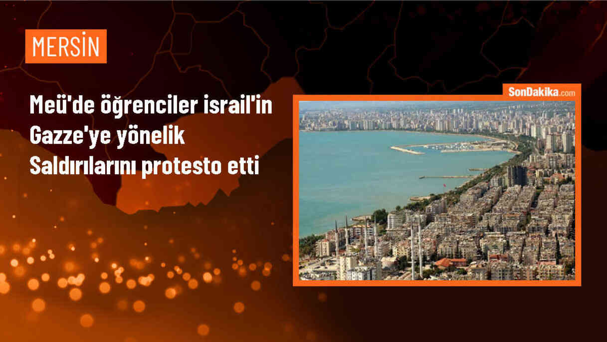 MEÜ\'de öğrenciler İsrail\'in Gazze\'ye yönelik saldırılarını protesto etti