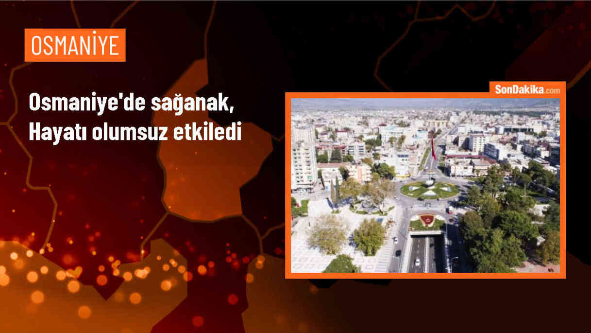 Kadirli\'de Sağanak Yağış Sonucu Ev ve İş Yerleri Sular Altında Kaldı