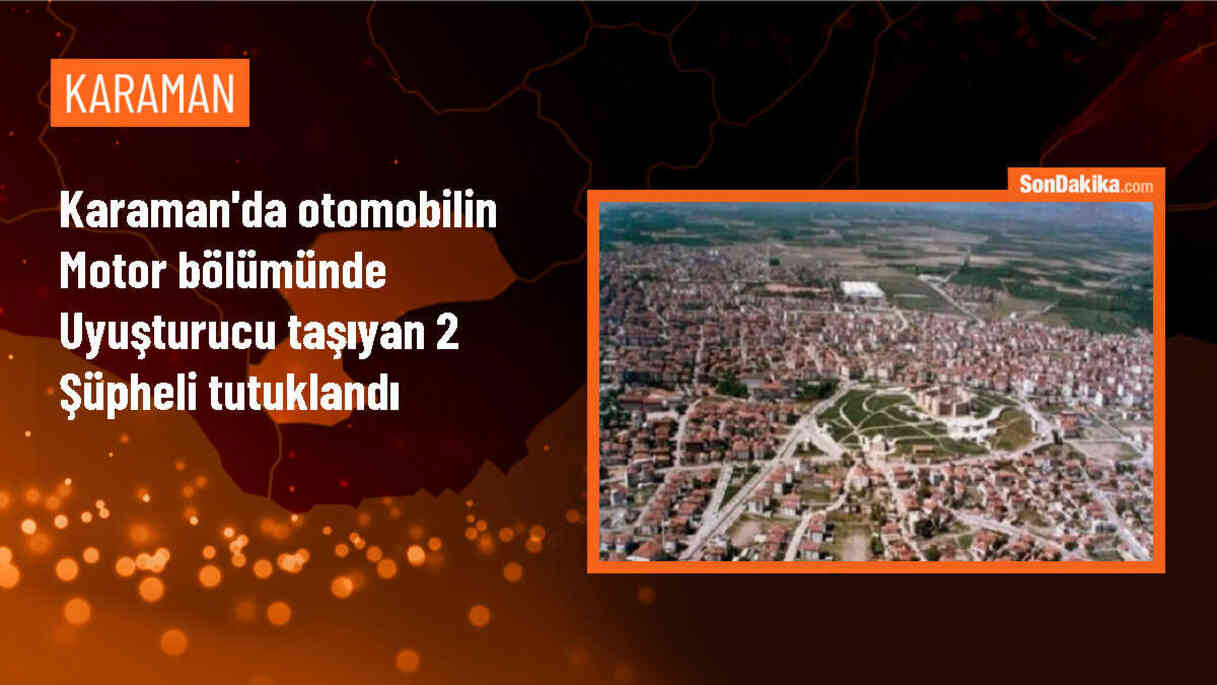 Karaman\'da otomobilde gizlenmiş uyuşturucu ele geçirildi, 2 zanlı tutuklandı