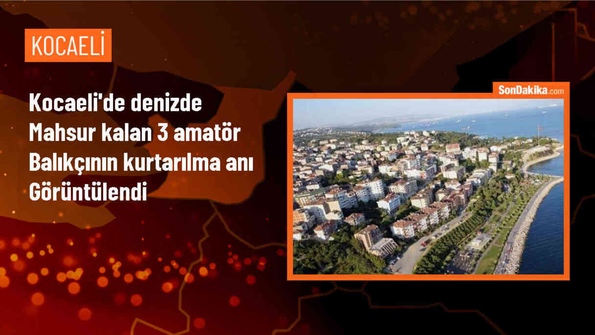 İzmit\'te Mahsur Kalan 3 Amatör Balıkçı Kurtarıldı