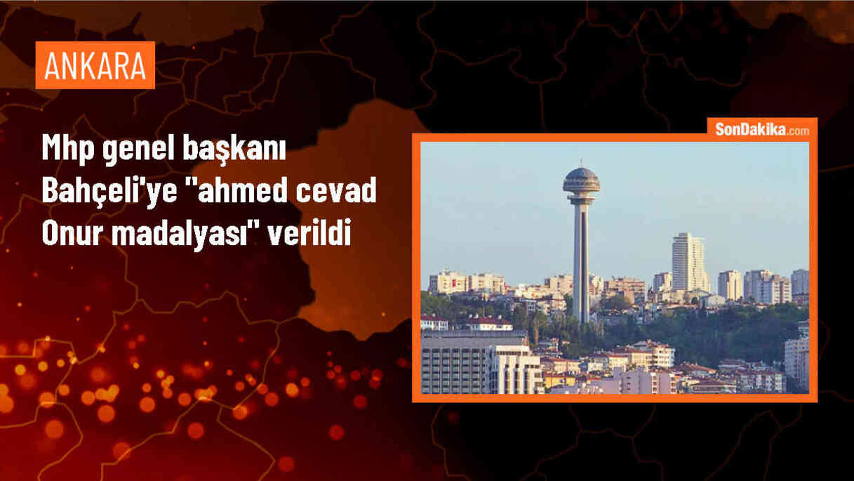 MHP Genel Başkanı Devlet Bahçeli\'ye Ahmed Cevad Onur Madalyası Verildi