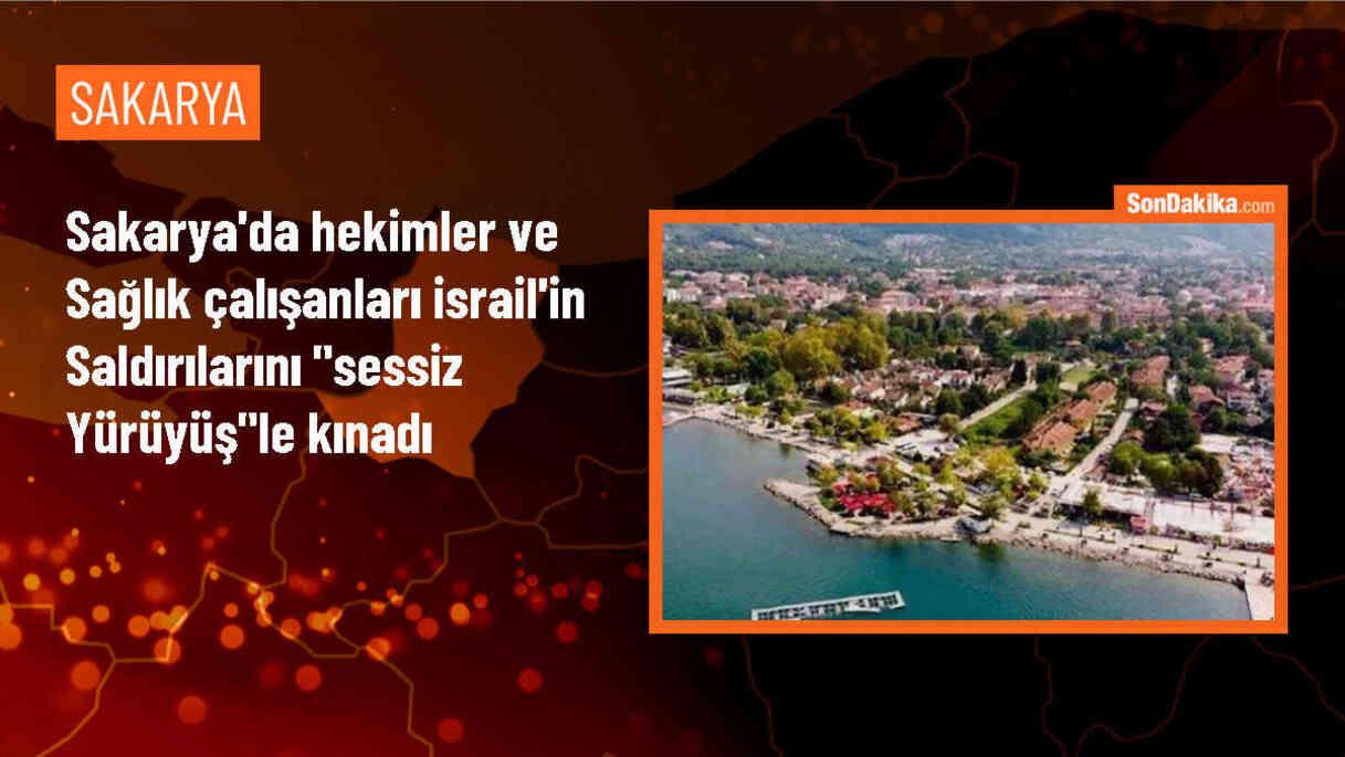 Sakarya\'da hekimler ve sağlık çalışanları İsrail\'in Gazze\'ye yönelik saldırılarını protesto etti
