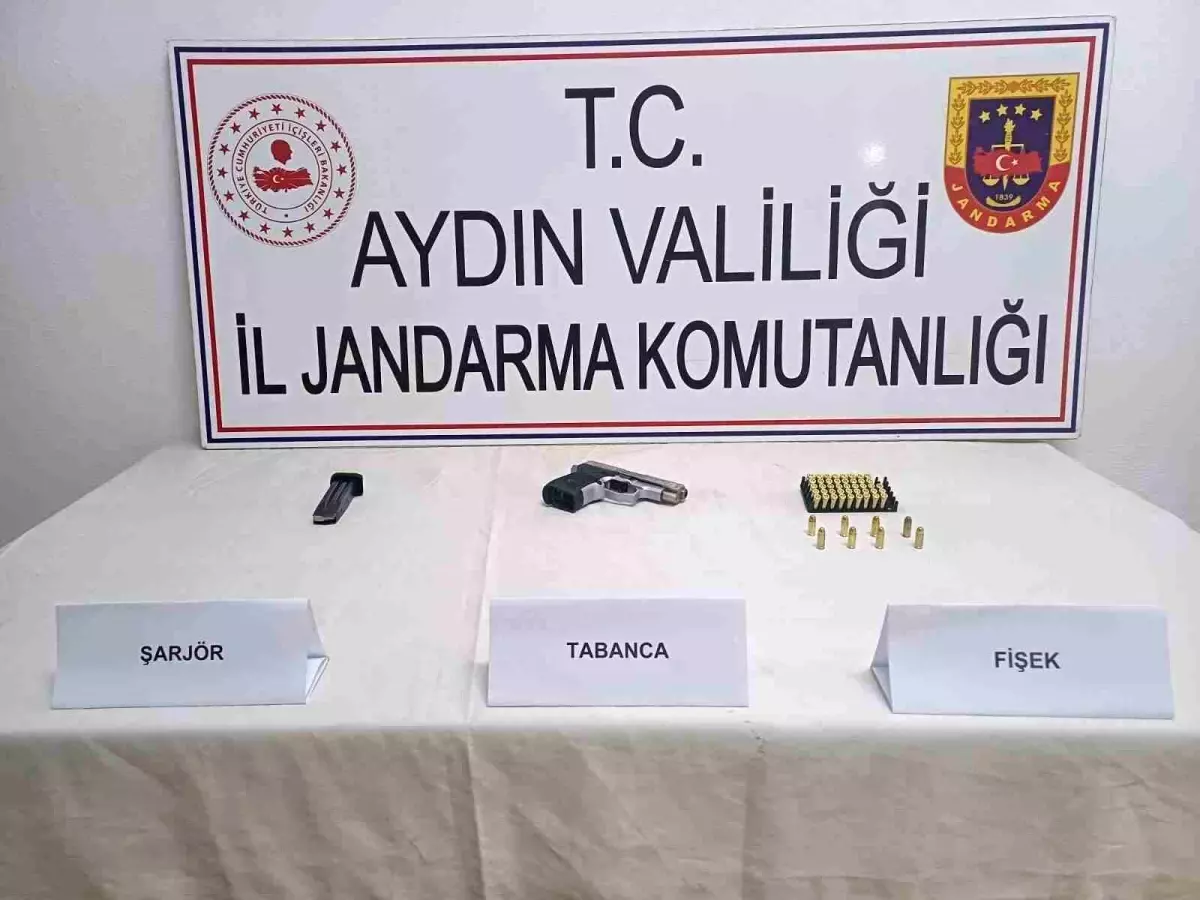 Aydın\'da Jandarma Operasyonu: Tabanca ve Fişek Ele Geçirildi