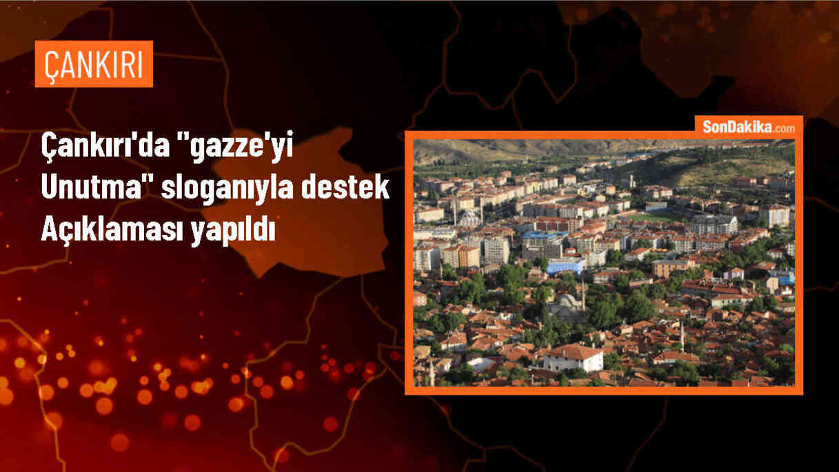 Çankırı\'da İsrail\'in Gazze\'ye yönelik saldırılarına karşı basın açıklaması