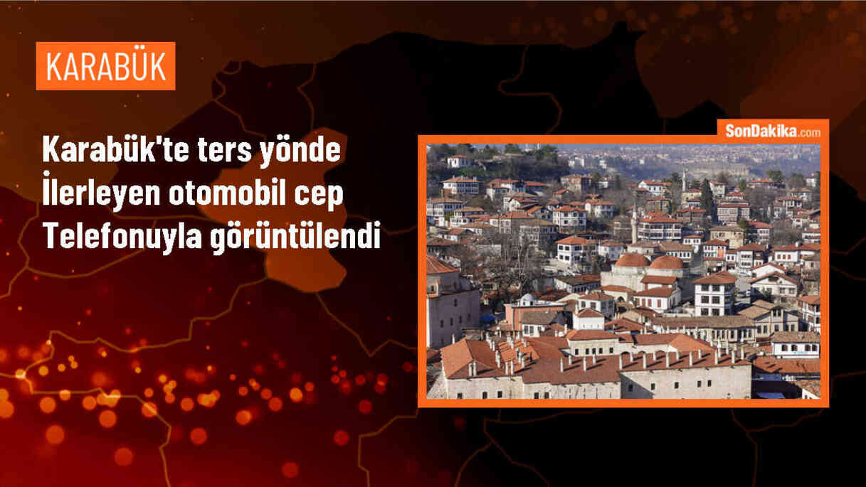 Karabük\'te Otomobilin Ters Yönde İlerlediği Anlar Kaydedildi