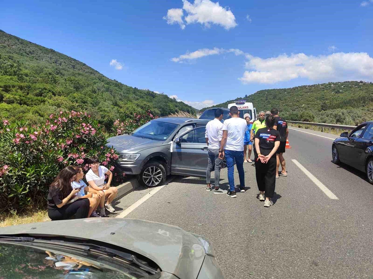 Muğla\'da Köpeğe Çarpan Otomobil Karşı Şeride Geçti, 2 Kişi Yaralandı