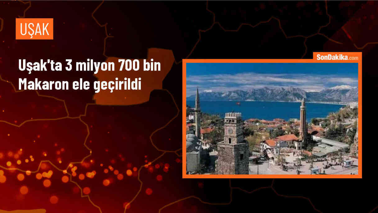 Uşak\'ta 3 milyon 700 bin bandrolsüz makaron ele geçirildi